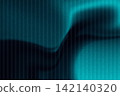 Abstract Cyan Neon Light Wave Background with Dark Glow 142140320