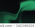 Abstract Green Neon Light Wave Background with Glow 142140324