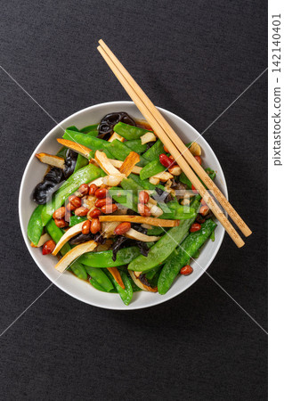 snow Pea And Tofu Snack Mixed Vegetable Chinese Dish snow Pea And Tofu Snack Mixed Vegetable Chinese Dish 142140401