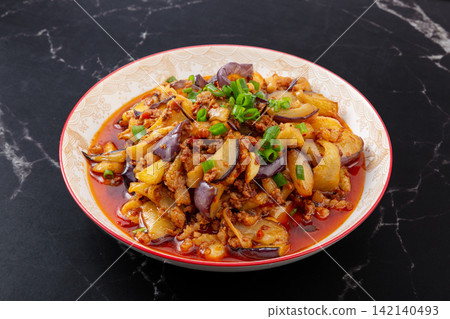 chinese Braised Eggplant with Minced Pork Sauce chinese Braised Eggplant with Minced Pork Sauce 142140493