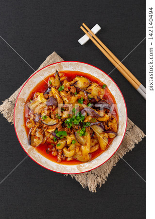 chinese Braised Eggplant with Minced Pork Sauce chinese Braised Eggplant with Minced Pork Sauce 142140494