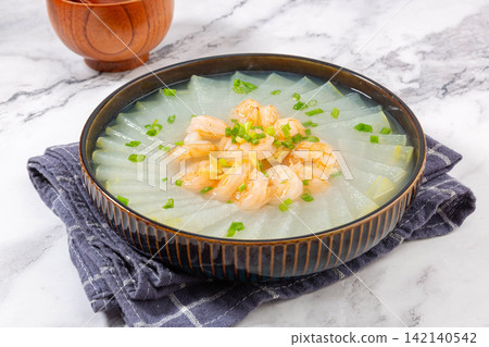 chinese Winter Melon Soup with Shrimp and Fresh Vegetables chinese Winter Melon Soup with Shrimp and Fresh Vegetables 142140542