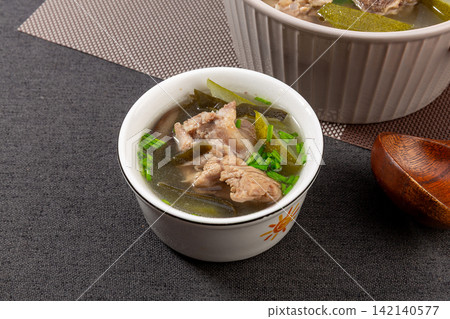 chinese Winter Melon Soup with Pork Bone Broth chinese Winter Melon Soup with Pork Bone Broth 142140577