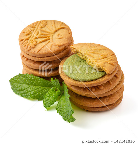 matcha Mint Whole Wheat Sandwich Cookie Snack matcha Mint Whole Wheat Sandwich Cookie Snack 142141030