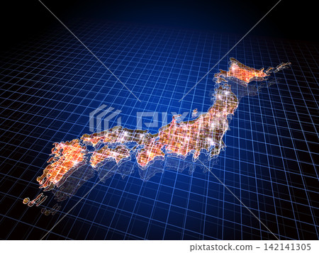 構成日本地圖的電路 構成日本地圖的電路 142141305