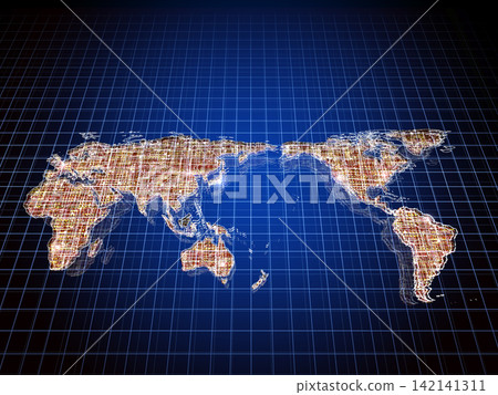 A world map shaped by circuits A world map shaped by circuits 142141311