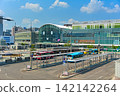 Bus terminal in front of Takamatsu Station 142142264
