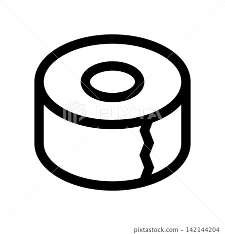 Icon for roll-shaped adhesive tape Icon for roll-shaped adhesive tape 142144204
