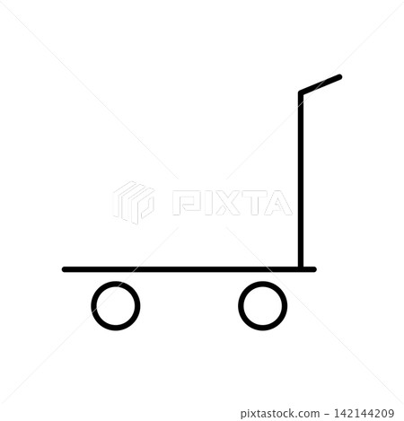 Simple icon of a hand truck Simple icon of a hand truck 142144209