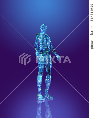 直立男性機器人 142144655