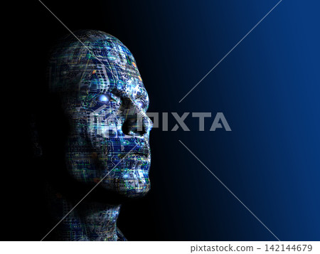 Robot face Robot face 142144679
