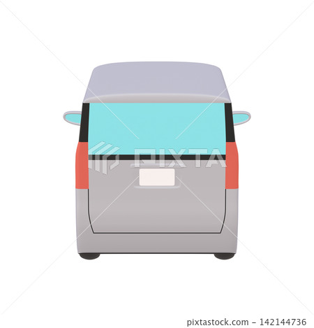 汽車插畫素材:風格化的小型高頂旅行車,灰色(1_f) 汽車插畫素材:風格化的小型高頂旅行車,灰色(1_f) 142144736