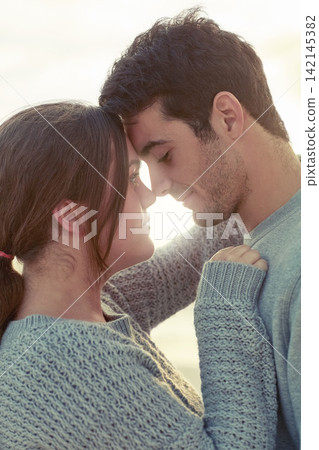 Couple, love and hug together for romance, honeymoon and valentines day outdoor with care and support. Happy young man and woman with affection, bonding and casual for holiday, vacation or weekend Couple, love and hug together for romance, honeymoon and valentines day outdoor with care and support. Happy young man and woman with affection, bonding and casual for holiday, vacation or weekend 142145382