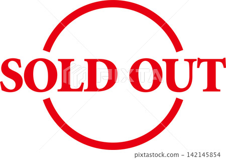 SOLD OUT - A prominent sale POP display or icon indicating "SOLD OUT". 142145854