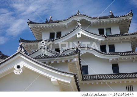 A close-up of the keep of Amagasaki Castle in Amagasaki City, Hyogo Prefecture. A close-up of the keep of Amagasaki Castle in Amagasaki City, Hyogo Prefecture. 142146474