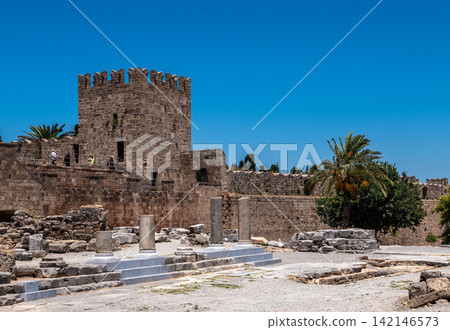 Ancient Temple of Aphrodite Ruins and Medieval Fortification Walls Ancient Temple of Aphrodite Ruins and Medieval Fortification Walls 142146573