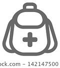 向量簡易災難準備背包圖標 142147500