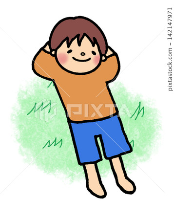 A cute little boy lying down and taking a nap. A cute little boy lying down and taking a nap. 142147971
