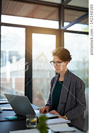Lawyer, law firm and woman with laptop for legal planning, policy review or feedback on visa status in office. Attorney, immigration and person with tech for networking, online or asylum seekers aid Lawyer, law firm and woman with laptop for legal planning, policy review or feedback on visa status in office. Attorney, immigration and person with tech for networking, online or asylum seekers aid 142148160