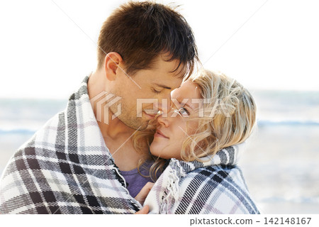 Couple, hug and love by ocean for travel, vacation and relax in summer by nature with care. Man, woman and embrace on beach in Florida for adventure, holiday and freedom with romance, happy and smile Couple, hug and love by ocean for travel, vacation and relax in summer by nature with care. Man, woman and embrace on beach in Florida for adventure, holiday and freedom with romance, happy and smile 142148167