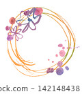 Sumi-e flower (maru) .n 142148438
