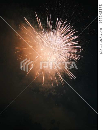 Radiating fireworks at the Kochi City Summer Fireworks Festival Radiating fireworks at the Kochi City Summer Fireworks Festival 142148588
