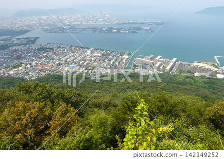 A view of the Seto Inland Sea and Takamatsu city from Yashima in Setonaikai National Park (photographed in August 2026) A view of the Seto Inland Sea and Takamatsu city from Yashima in Setonaikai National Park (photographed in August 2026) 142149252