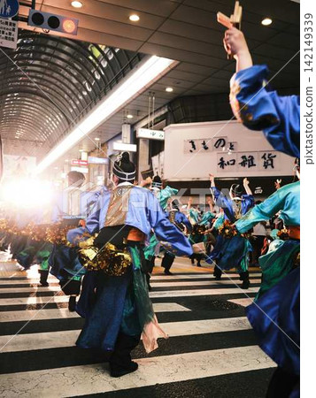Yosakoi Festival in Obiyamachi Yosakoi Festival in Obiyamachi 142149339