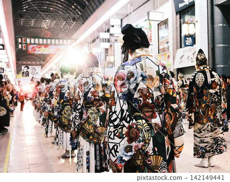 Yosakoi Festival in Obiyamachi Yosakoi Festival in Obiyamachi 142149441