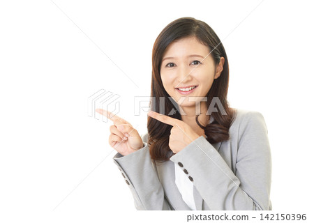 A woman to point A woman to point 142150396