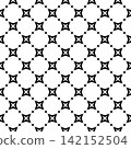 Seamless Geometric Grid Black and White Pattern. 142152504
