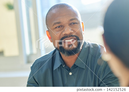 Black man, business and teamwork meeting in office for b2b merger for project planning, consultation or feedback. Partnership, creative agency and designer brainstorming, collaboration or discussion Black man, business and teamwork meeting in office for b2b merger for project planning, consultation or feedback. Partnership, creative agency and designer brainstorming, collaboration or discussion 142152526