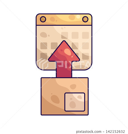 Illustration of Calendar Upload Illustration of Calendar Upload 142152632