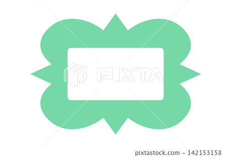 Decorative frame material - simple green square speech bubble Decorative frame material - simple green square speech bubble 142153158