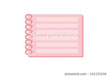 Illustration material - Simple pink notepad Illustration material - Simple pink notepad 142153246