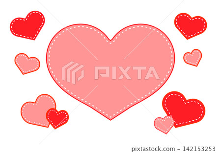 Valentine's Day themed pink heart message card Valentine's Day themed pink heart message card 142153253
