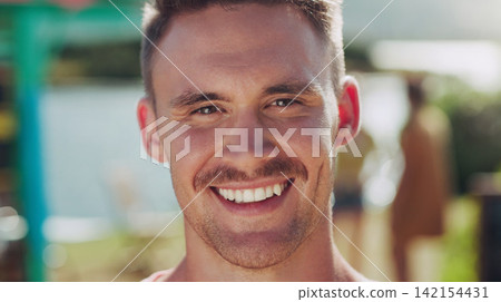 Male person, portrait and park with smile for career or work, nature in park for happiness. Salesman, zoom and happen in outdoors with face for work, sunshine in Sydney or Australia in garden Male person, portrait and park with smile for career or work, nature in park for happiness. Salesman, zoom and happen in outdoors with face for work, sunshine in Sydney or Australia in garden 142154431