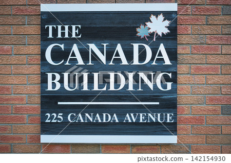 The Canada Building signboard, local landmark in Duncan British Columbia. The Canada Building signboard, local landmark in Duncan British Columbia. 142154930