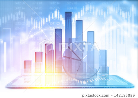 Business graphs and financial reports Business graphs and financial reports 142155089
