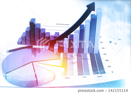 Business graphs and financial reports Business graphs and financial reports 142155114