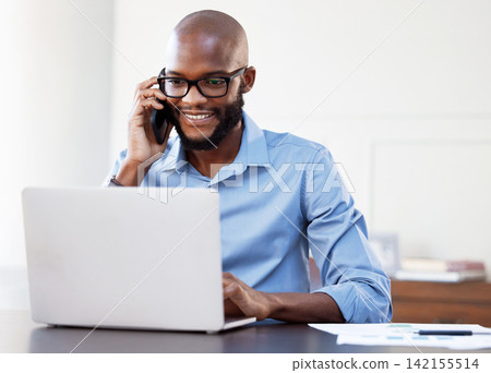 Business, laptop and man with phone call for planning, advice and financial advisor chat to client. Professional, contact and businessman research online for accounting strategy, budget or taxes Business, laptop and man with phone call for planning, advice and financial advisor chat to client. Professional, contact and businessman research online for accounting strategy, budget or taxes 142155514