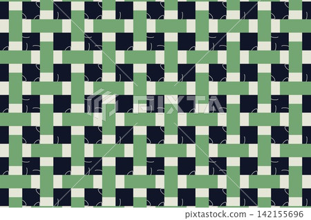 Hand drawn staggered interlocking lines seamless repeat pattern in navy Hand drawn staggered interlocking lines seamless repeat pattern in navy 142155696