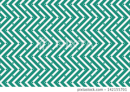 Hand drawn rotating zigzag stripes seamless repeat pattern in teal Hand drawn rotating zigzag stripes seamless repeat pattern in teal 142155701