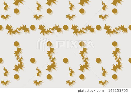 Seamless orange pattern of oval clover leaves and lavender Seamless orange pattern of oval clover leaves and lavender 142155705