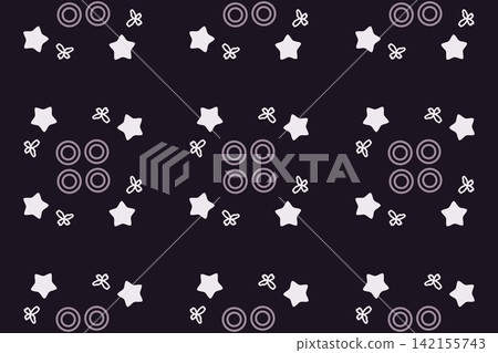 Seamless violet pattern of tossed star flowers Seamless violet pattern of tossed star flowers 142155743