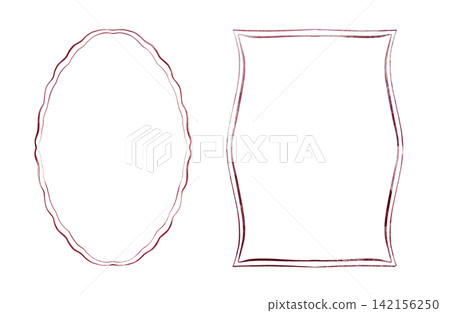 Watercolor Frames Set. Hand-Painted Burgundy Oval Scalloped Frame and Rectangular Sign Frame on White Background. Space for text or imagery. For invitations, menu, labels, card, certificates, signage Watercolor Frames Set. Hand-Painted Burgundy Oval Scalloped Frame and Rectangular Sign Frame on White Background. Space for text or imagery. For invitations, menu, labels, card, certificates, signage 142156250