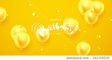 Celebrate your birthday background with beautiful balloon vector illustration. Celebrate your birthday background with beautiful balloon vector illustration. 142156520