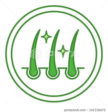 Green Label Shiny Coat. Vector Icon. Healthy Pet Coat. Cat's Food Properties. Food Packaging Sticker Green Label Shiny Coat. Vector Icon. Healthy Pet Coat. Cat's Food Properties. Food Packaging Sticker 142156878
