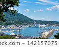 A view of the fishing port from a shrine on a hill. 142157075
