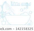 Bathroom line drawing 142158325
